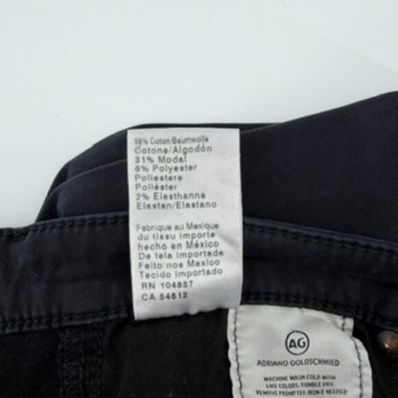 AG Adriano Goldschmied The Stilt Cigarette Leg Black Jeans Women's 27R - Picture 6 of 9